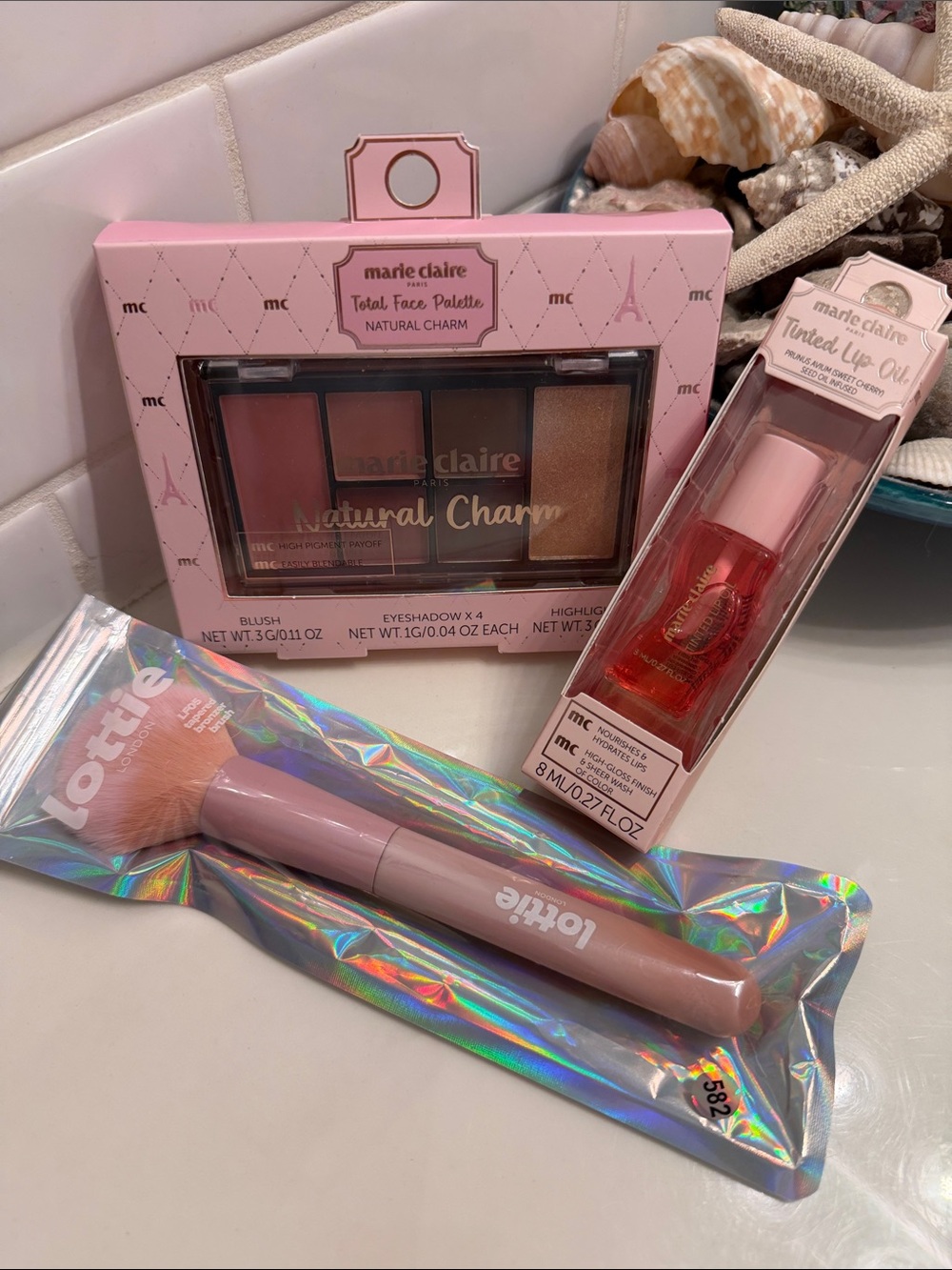 Marie Claire Natural Charm Palette & Lip Oil Bundle